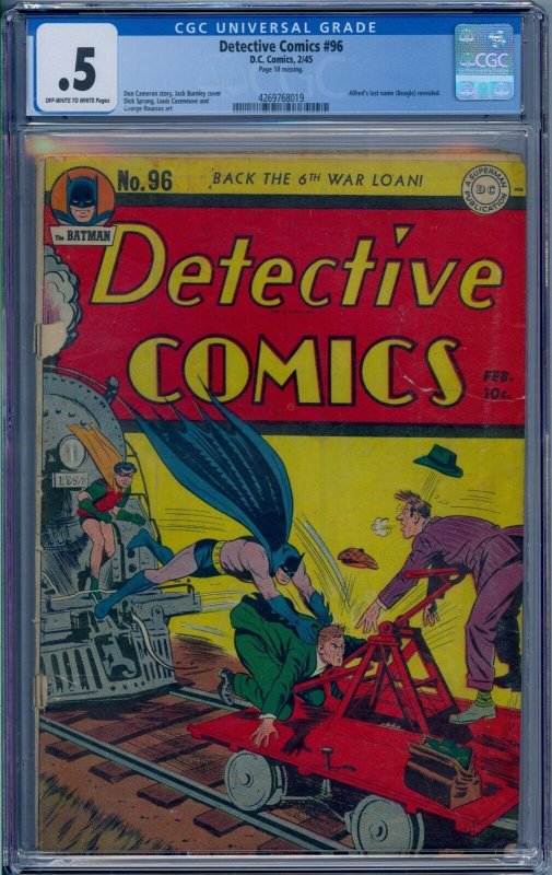 DETECTIVE COMICS #96 CGC .5 BATMAN