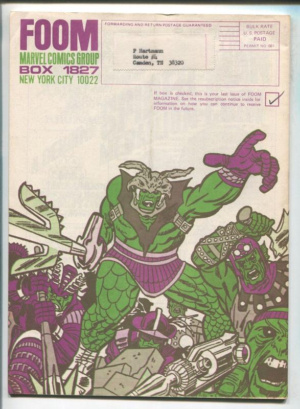 FOOM #4 1973-MARVEL-STERANKO PHOTO-DR DOOM-1970'S SPIDER-MAN MOVIE-RARE-fn