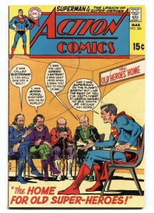 ACTION COMICS #386 1970 DC SUPERMAN LEGION SUPER-HEROES --VG