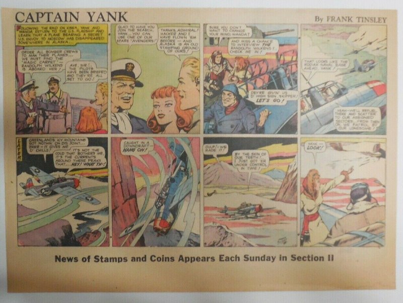 Captain Yank Sunday by Frank Tinsley from 1/3/1943 Size: 11 x 15 inches