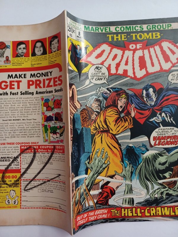 Tomb of Dracula #8 - vampire - horror - 1973 - VG/FN