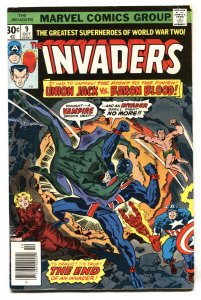 The Invaders #9 1976- Marvel Bronze Age- Union Jack- comic book