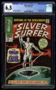 Silver Surfer #1 CGC FN+ 6.5 White Pages