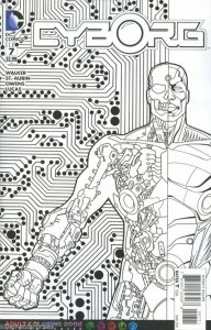 Cyborg #7 Adult Coloring Book Variant Comic Book 2016 - DC
