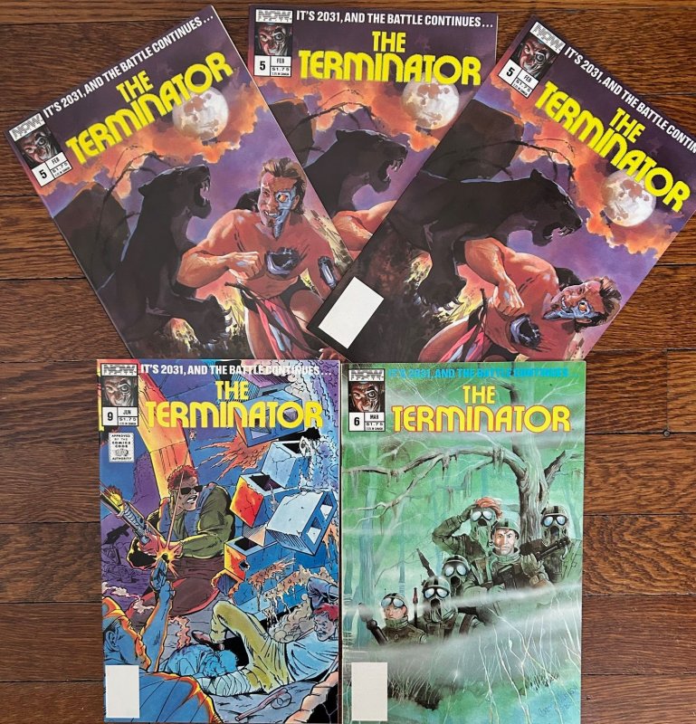 The Terminator Vol 1 (1989) #5 #7 #9 (LOT of 5 issues)
