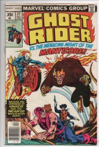 GHOST RIDER #27, VG/FN, Manticore HawkEye, 1973 1977, more GR in store