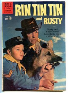 Rin Tin Tin and Rusty #35 1960-Dell-photo cover- German Shepherd VG+