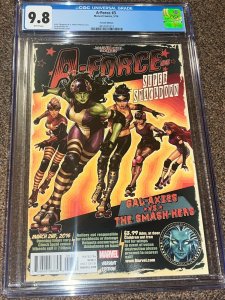 A-Force 3 (2016), Mark Brooks 1:25 Super Smackdown Variant Cover, Graded 9.8