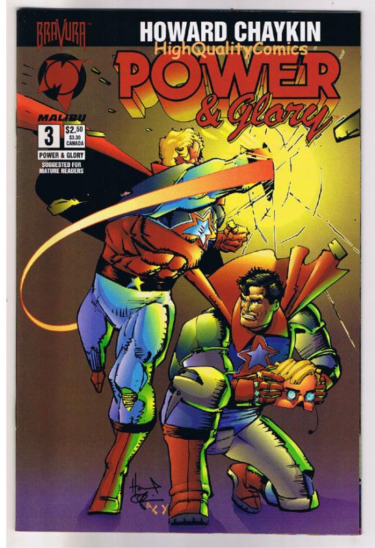 POWER & GLORY #3, NM-, Howard Chaykin, Bravura, Malibu, 1994