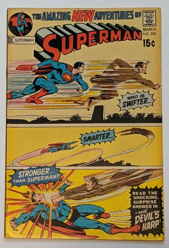 Superman #235 (Mar 1971, DC) FN 6.0 Sand Creature story Neal Adams cover 