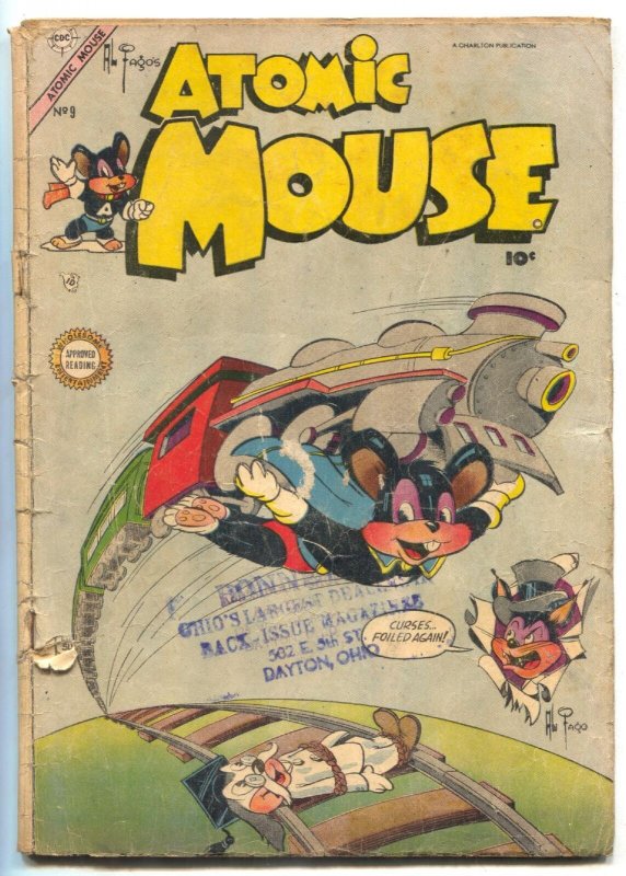 Atomic Mouse #9 1954-Charlton Funny Animal comic F/G
