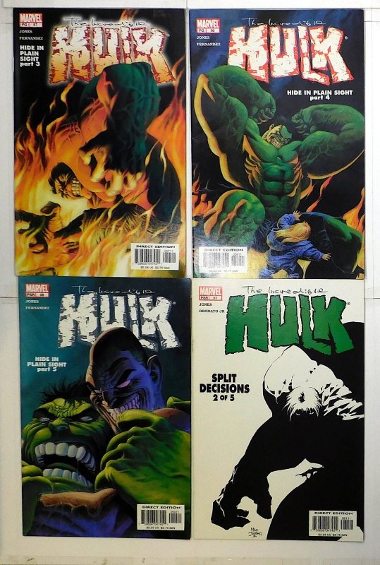 Incredible Hulk Lot of 4 #57, 58, 59, 61 2003 Marvel The Hulk 1st Print Comics