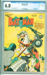 Batman #36 (1946) CGC 6.0! OWW Pages!