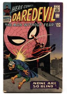 Daredevil #17 comic book 1966 Marvel Spider-man Crossover Issue VG