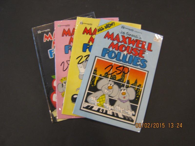 Renegade Press Comics - LOT- MAXWELL MOUSE FOLLIES #1-3,  VERY FINE (SIC244)