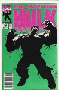 The Incredible Hulk #377 Newsstand Edition (1990) Hulk [Key Issue]