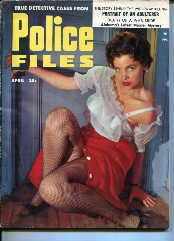 Police Files 4/1955-hot babe-John Dillinger-Baby Face Nelson-pulp crime-VG/FN