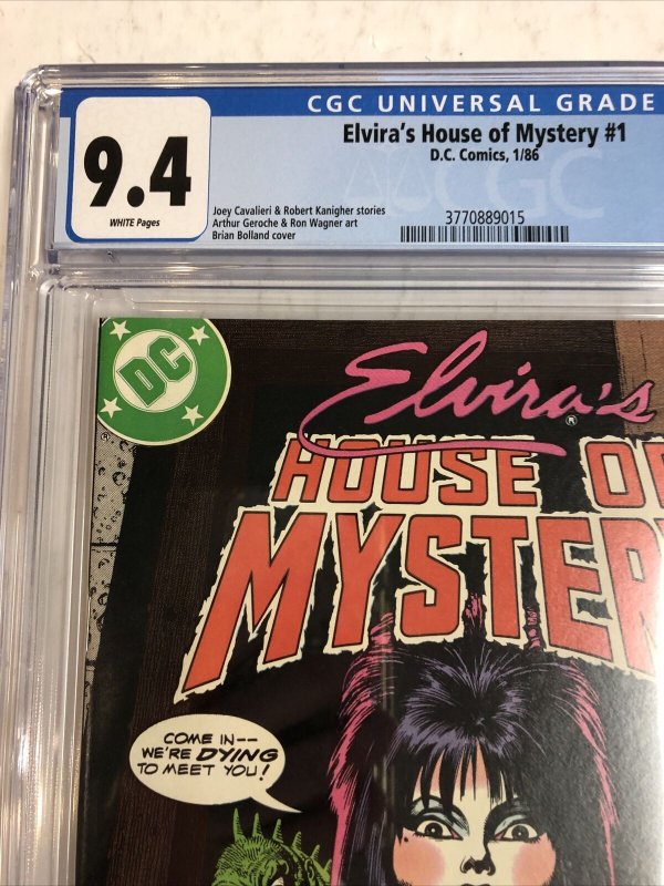 Elvira’s House Of Mystery (1986) # 1 (CGC 9.4 WP) Canadian Price Variant CPV !