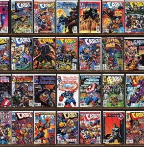 Huge Lot 130+ Comics with Cable, Captain America, Wolverine & More!