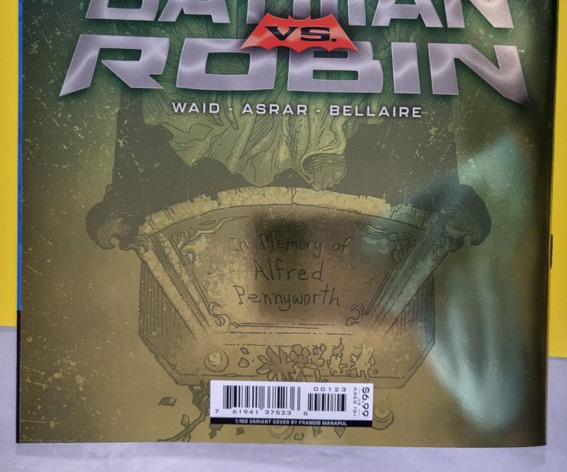 Batman vs Robin #1 Francis Manapul Foil 1:150 Variant 2022 DC Comics NM