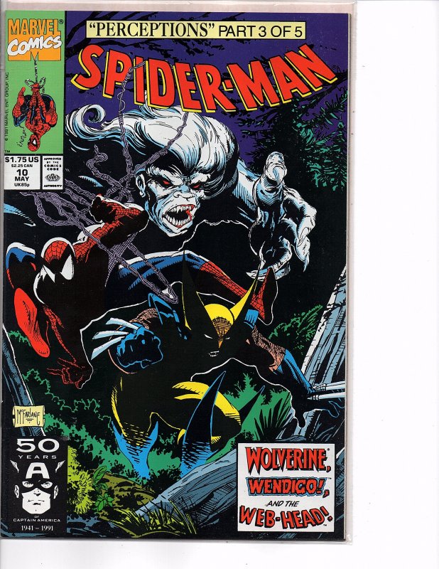 Marvel Comics Spider-Man #10 Todd McFarlane Story & Art Wendigo Wolverine