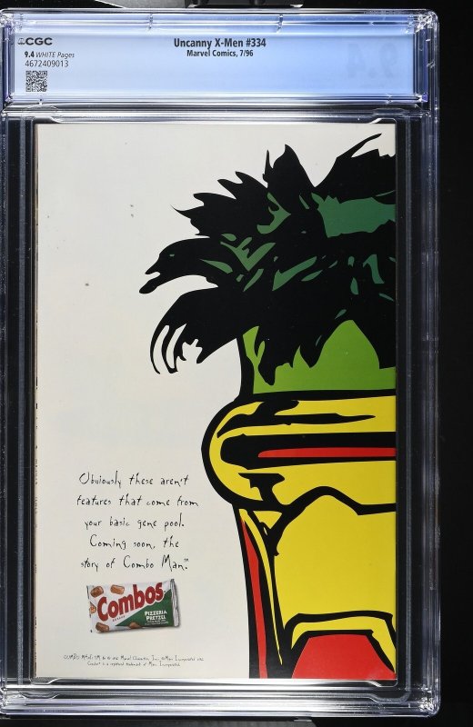Uncanny X-Men #334 (7/96) Graded CGC 9.4