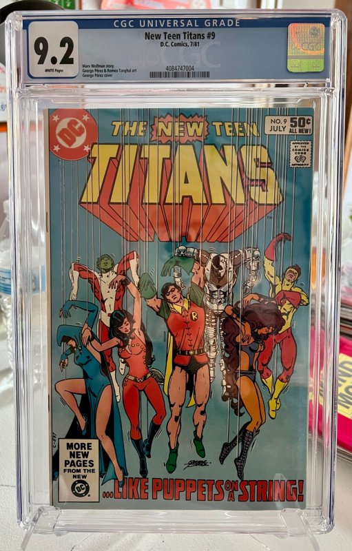 New Teen Titans #9 (1981) CGC 9.2 2nd Appearance of Deathstroke