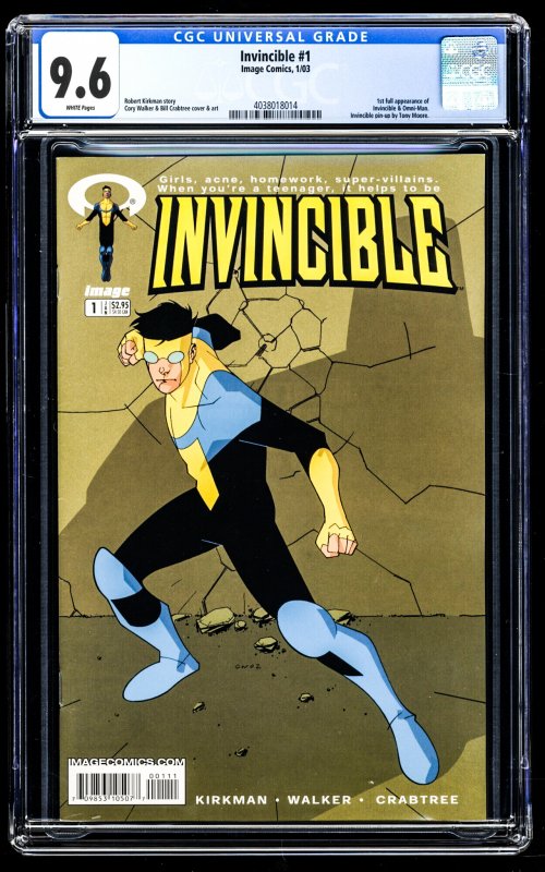 Invincible #1 (2003) CGC Graded 9.6 - 1st Issue, 1st Appearance!