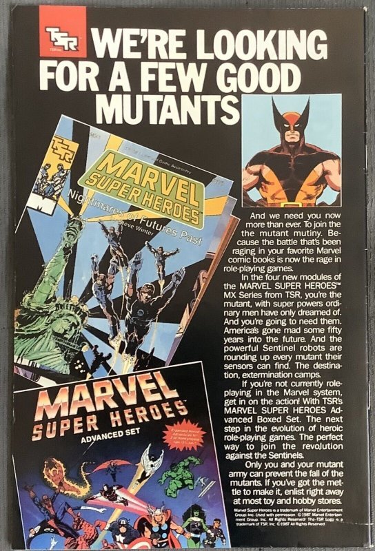 Daredevil #252 Newsstand (1988, Marvel) Fall of the Mutants Tie-In. FN/VF