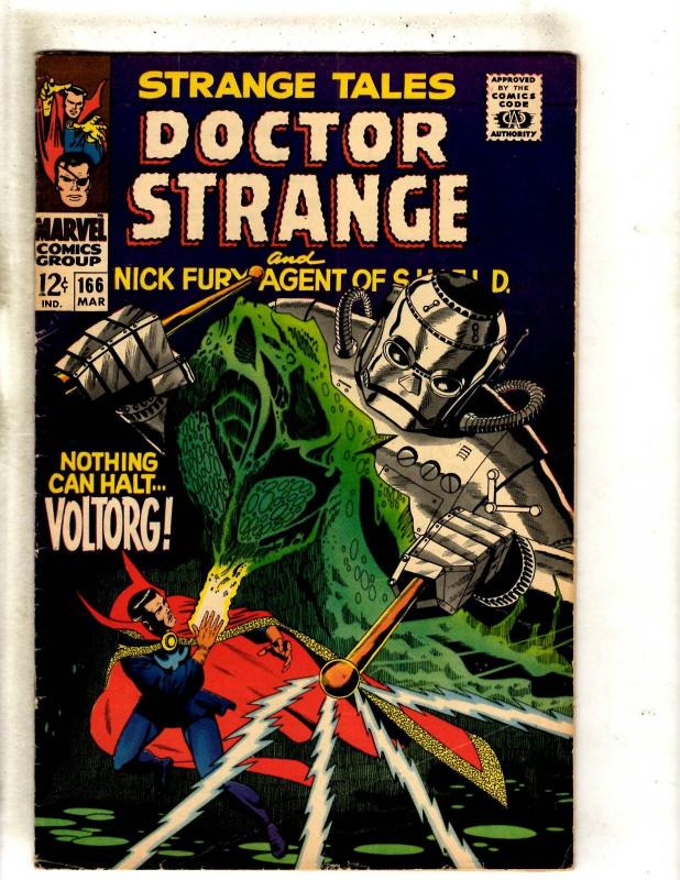 Strange Tales # 166 FN Marvel Comic Book Dr. Strange Nick Fury Shield FM2