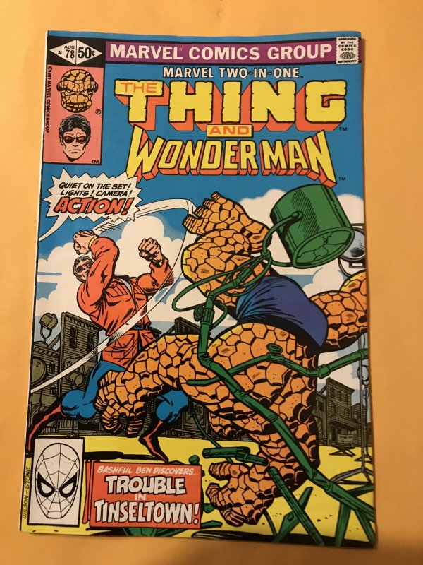 MARVEL TWO-IN-ONE #78 : 8/81 Fn+; The Thing & WONDERMAN, Hollywood story