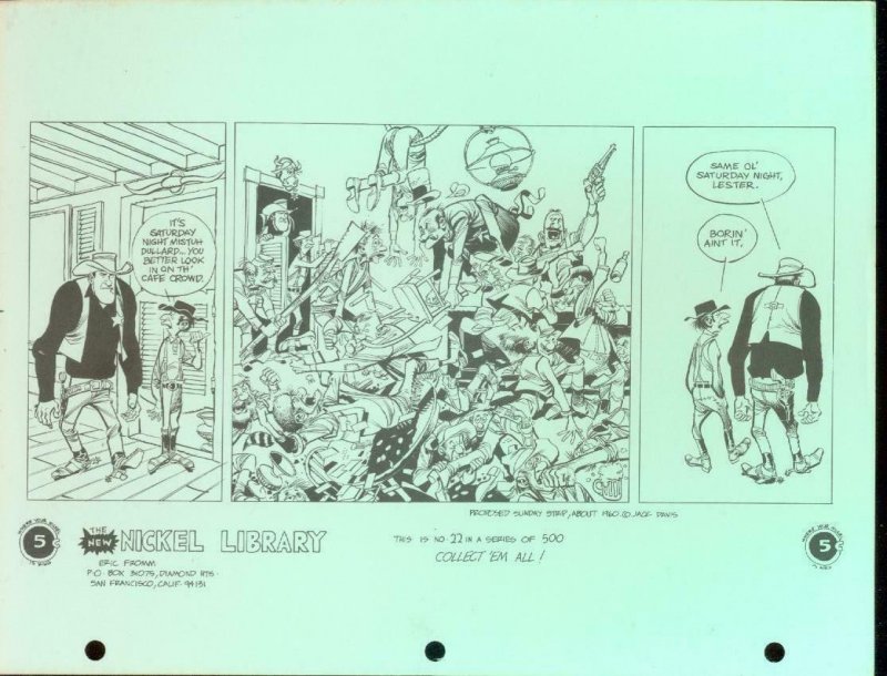 NICKEL LIBRARY #22-JACK DAVIS SUNDAY STRIP FN