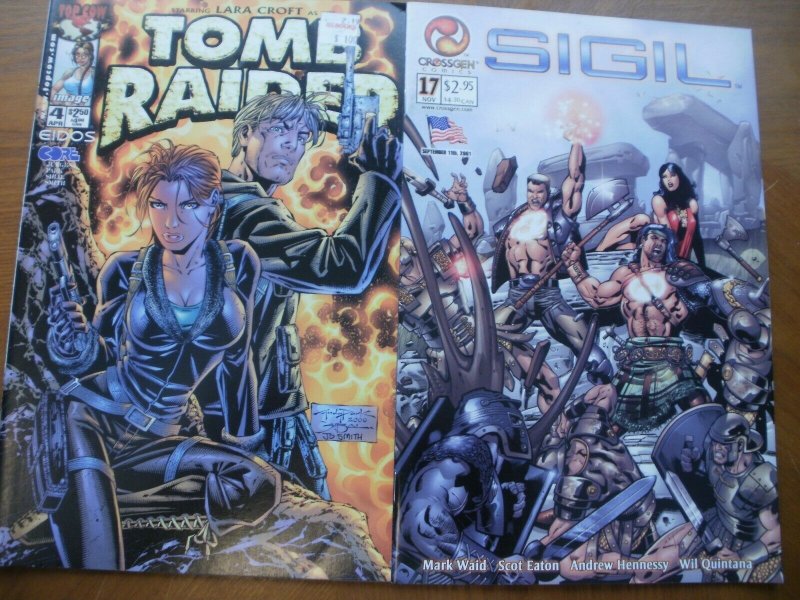 2 Near-Mint Comic: Top Cow Image TOMB RAIDER: The Series #4 & Crossgen SIGIL #17