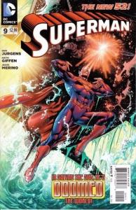 SUPERMAN  # 9  2011 NEW 52 DC DOOMED  