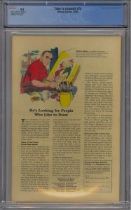 TALES TO ASTONISH #74 CGC 9.0 DEATH OF THE LEADER