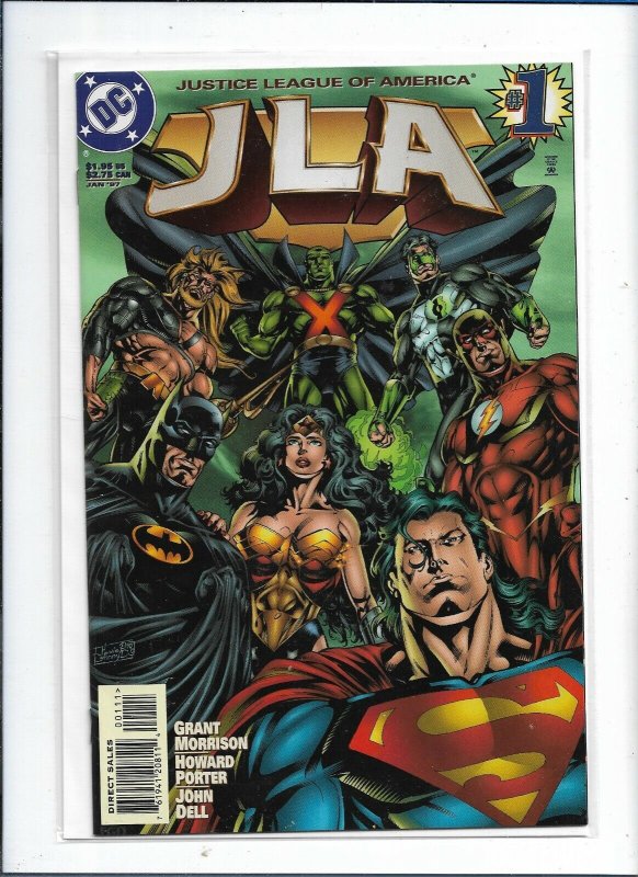 JLA. NO. 1. 1997. DC COMICS. GRANT MORRISON.N/M  nw100