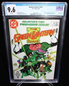 Green Lantern #201 (CGC 9.6) White Pages - 1st Appearance of Kilowog - 1986