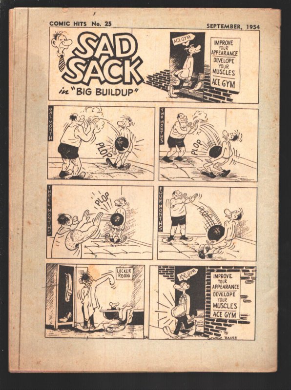 Comic Hits #25 1954-Sad Sack by George Baker-Includes puzzles & games-Austral...