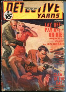 DETECTIVE YARNS 08/1939-WEIRD MENACE-SPICY-BOUND BABE-FLEMING-ROBERTS-good minus 