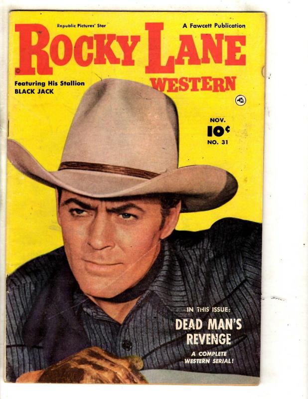 Rocky Lane Western # 31 FN Fawcett Golden Age Comic Book Cowboy Sheriff JL2