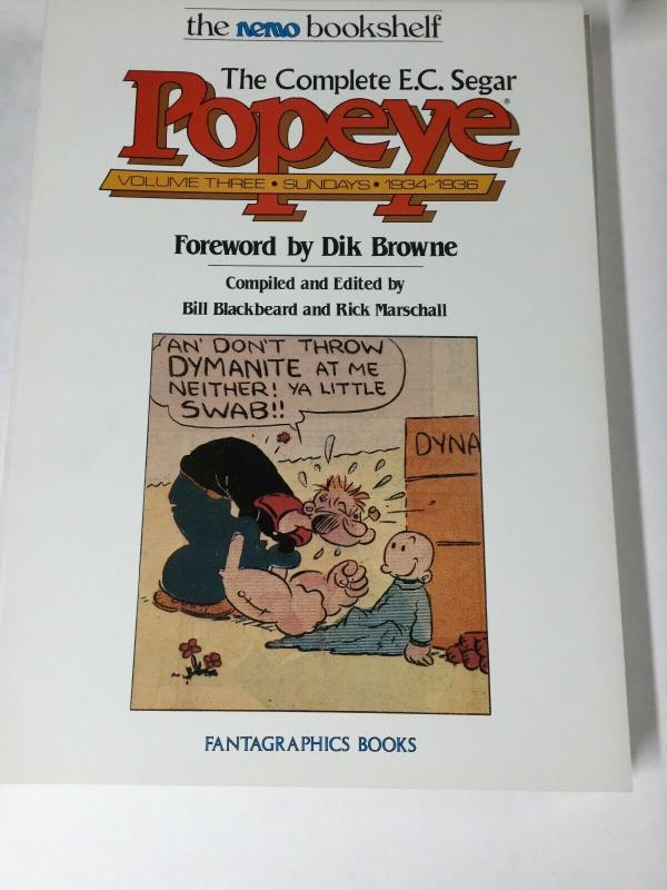 E.c. Segar Popeye Complete Nemo Bookself Sundays Volume 1 2 3 4 Fantagraphics Nm