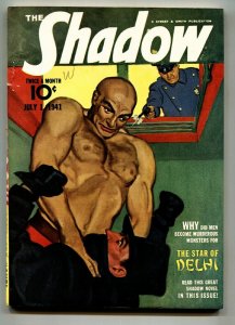 SHADOW 1941 July 1-high grade- STREET AND SMITH-RARE PULP vf