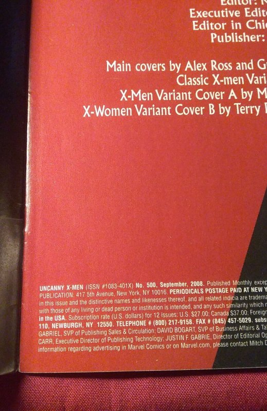 The Uncanny X-Men #500 (2008)