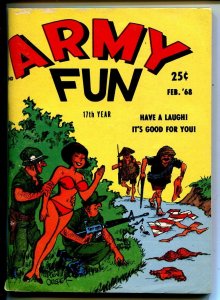 Army Fun 2/1968-Crestwood-military-spicy cartoons-jokes-Viet Nam-Orehek-FN