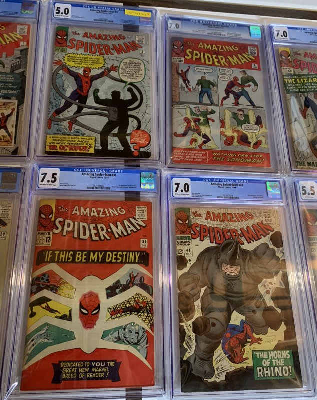 Amazing Spider-man 1 2 3 4 5 6 7 8 9 10 11 12-50 All Cgc 4.0 5.0 6.0 7.0 8.0 8.5