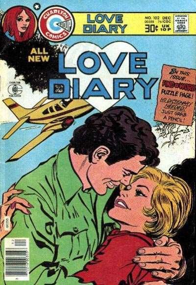 Love Diary (Charlton) #102 FN ; Charlton | December 1976 Last Issue Kiss Cover