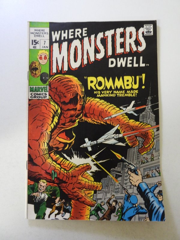 Where Monsters Dwell #7 (1971) FN/VF condition