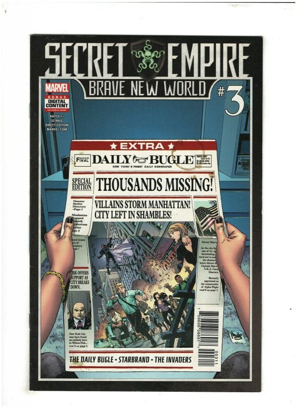 Secret Empire: Brave New World #3 VF+ 8.5 Marvel Comics 2017 Starbrand, Invaders