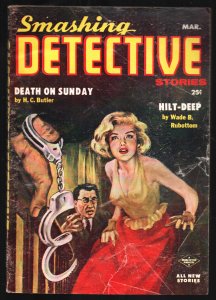Smashing Detective Stories 3/1956-Hardboiled crime noir stories-Talmage Powell-H