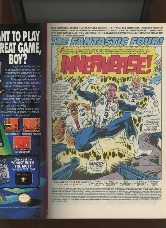 (1992) Fantastic Four #363: KEY ISSUE! DIRECT! WE COMBINE SHIPPING! (9.0/9.2)